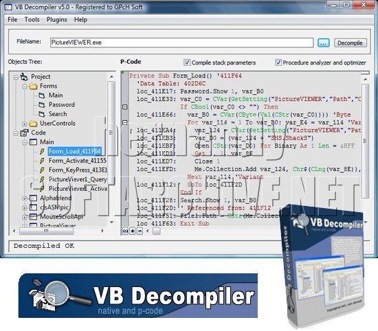 Visual Basic Program Decompiler